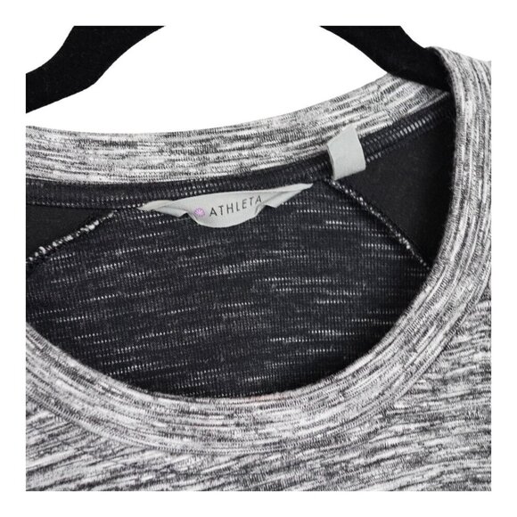 EUC‎ Athleta Gray Colorblock Pullover Sweatshirt with Zipper Detail Size S - Picture 6 of 10